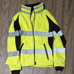 High-Visibility Yellow and Black Women's Jacket